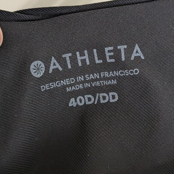 Athleta Bondi Bra Cup Tankini Top, Black, 40D/DD - Picture 6 of 6